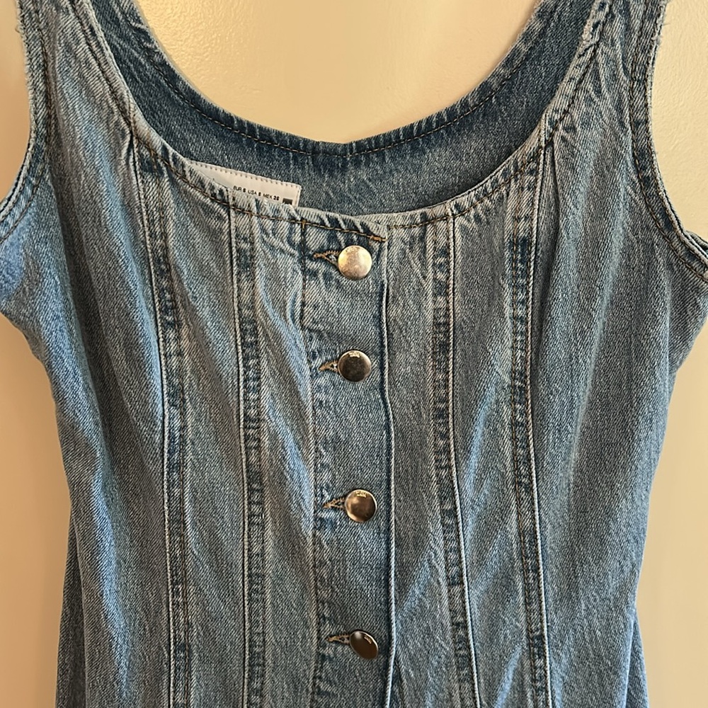 Zara Denim Maxi Dress - Picture 2 of 6